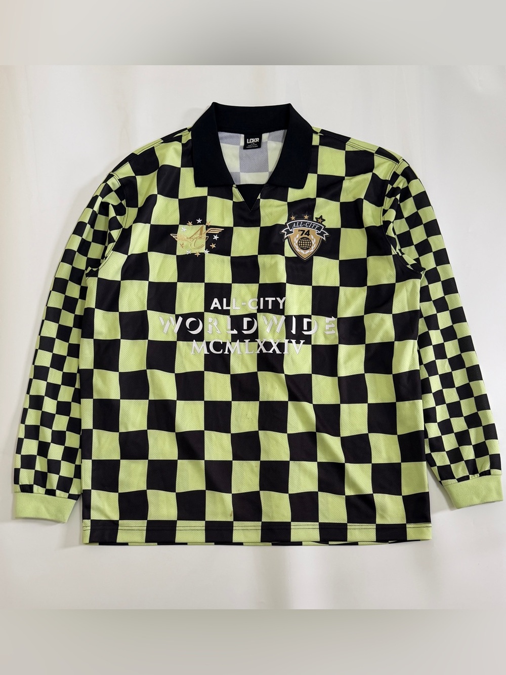 LCKR All City ‘74 Worldwide Long Sleeve Soccer Jersey Reality Check Size Large